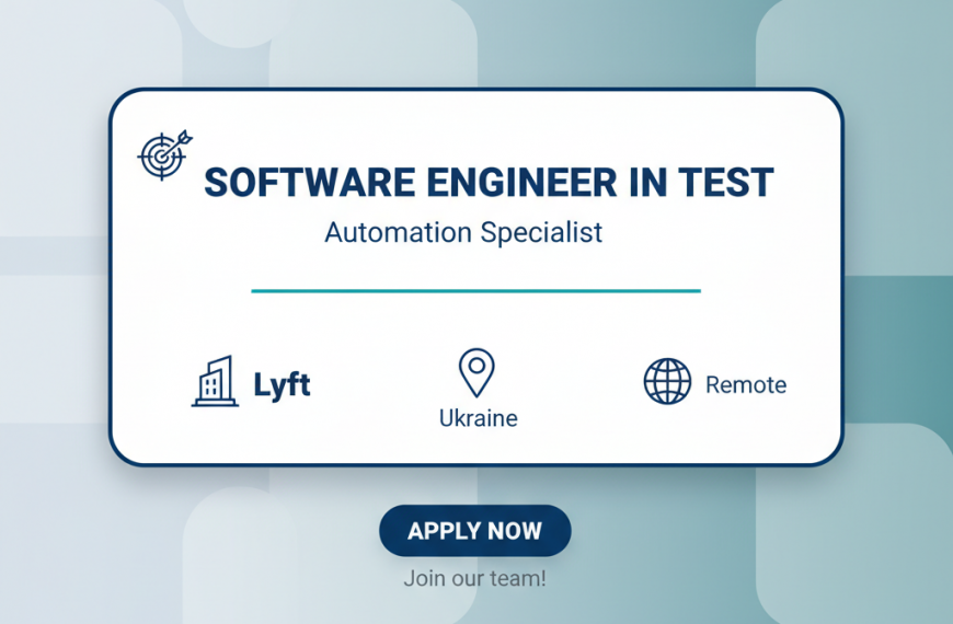 Software Engineer in Test – Automation Specialist