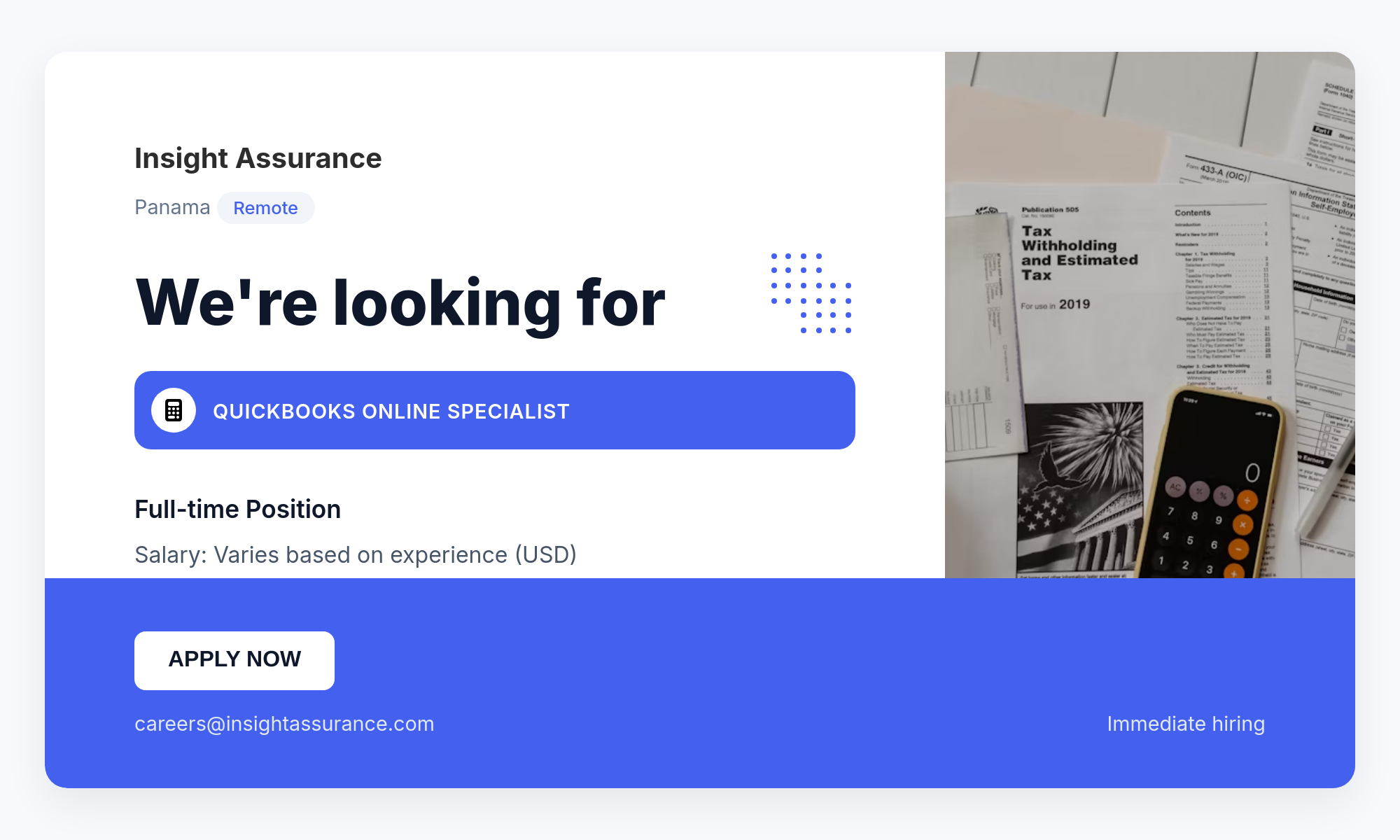 Finance Team Member – QuickBooks Online Specialist