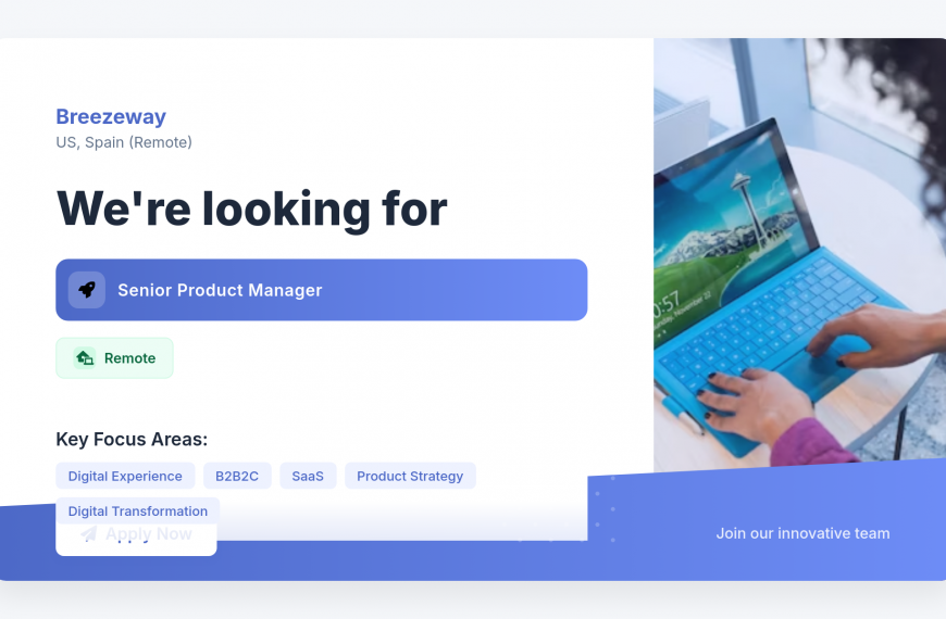 Senior Product Manager: Digital Experience Innovation