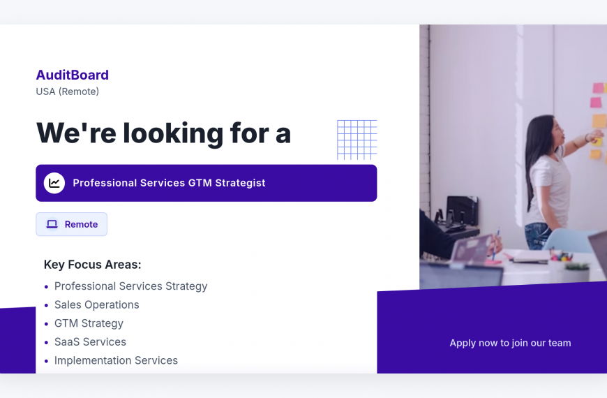 Define Strategy for Professional Services Go-To-Market