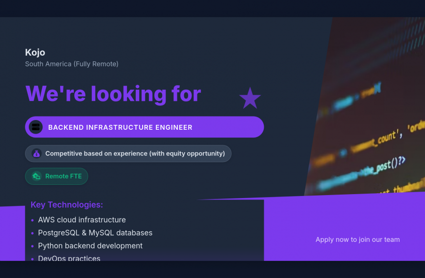 Backend Infrastructure Engineer