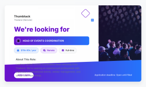 Head of Events Coordination – Remote