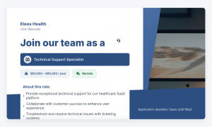 Remote Technical Support Specialist – Customer Success