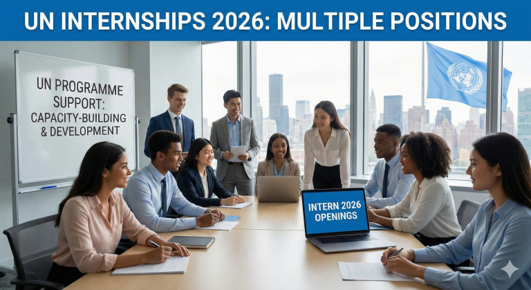 UN Programme Support Capacity-Building and Development Intern 2026 professional working in field office