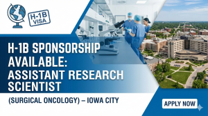 Assistant Research Scientist Surgical Oncology Lab working environment