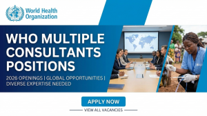 WHO multiple consultants positions working environment