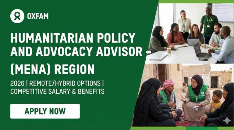 Humanitarian Policy and Advocacy Advisor - (MENA) Region working environment