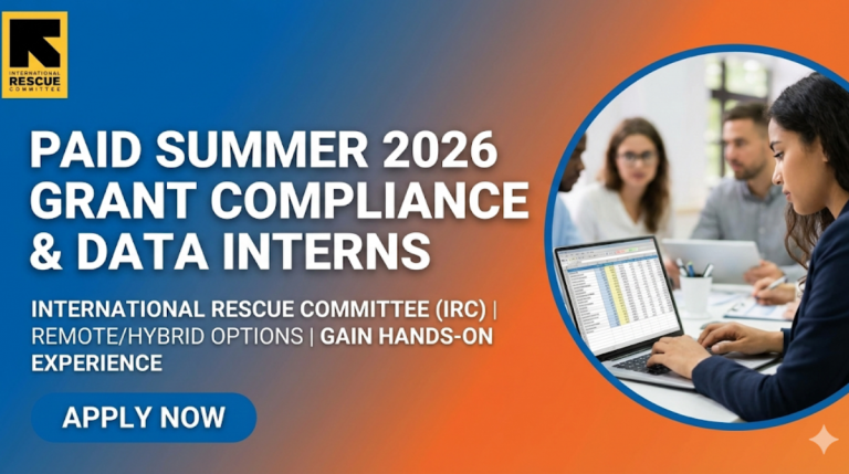 Paid Summer 2026 Grant Compliance & Data Interns working environment