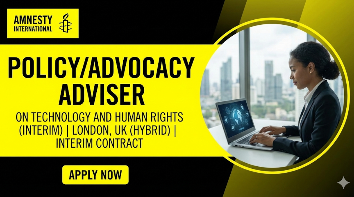 Policy/Advocacy Adviser on Technology and Human rights working environment
