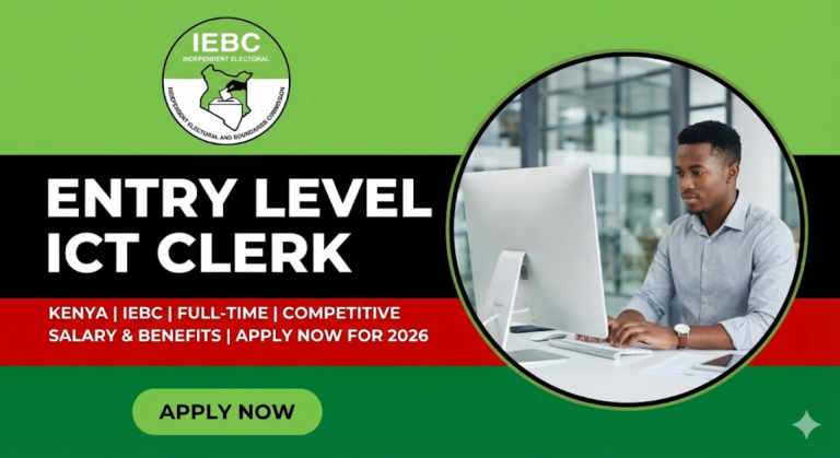 entry level ICT Clerk Kenya IEBC working environment
