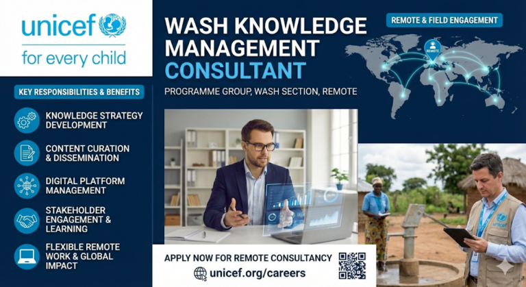 WASH Knowledge Management Consultant working environment
