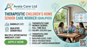 Therapeutic children’s home senior care worker (qualified) working environment