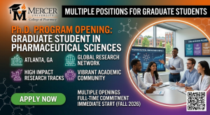 Graduate students for PhD program working environment