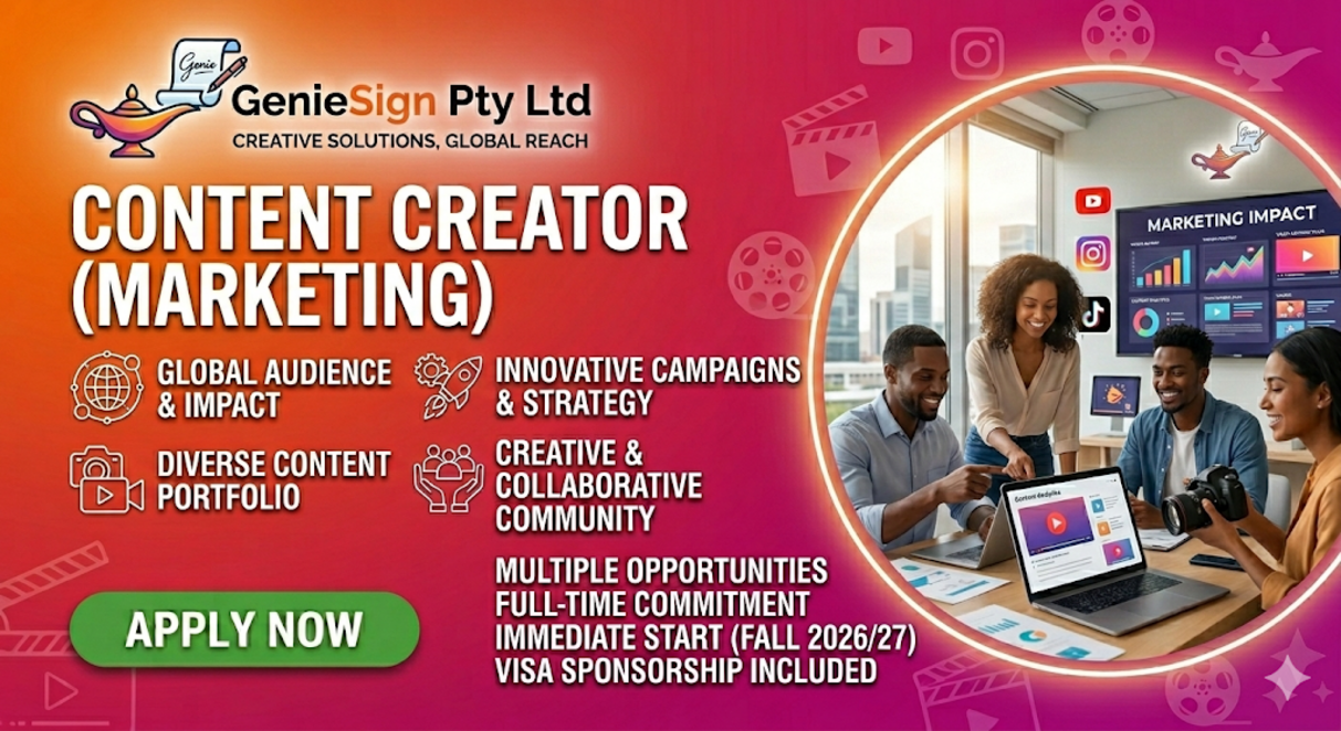 Content Creator Marketing working environment