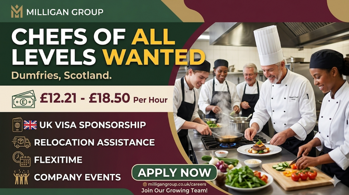 Chefs of all levels wanted working environment