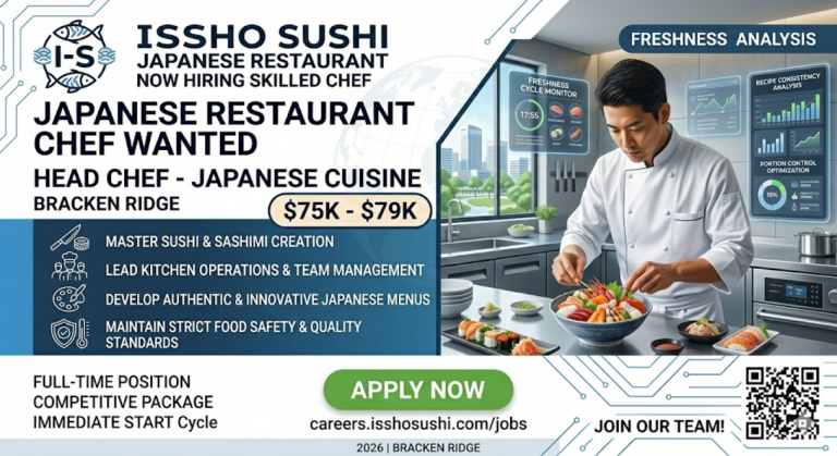 Japanese Restaurant Chef Bracken Ridge working environment