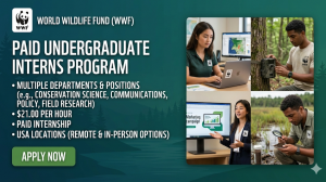 Paid WWF Undergraduate Intern working environment
