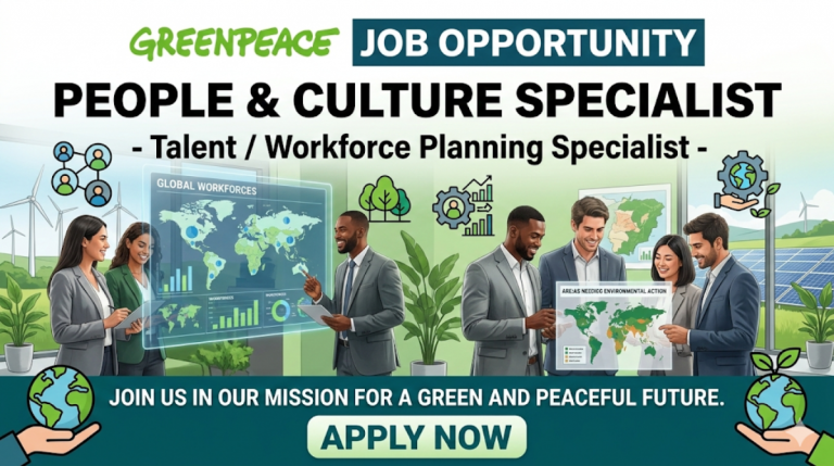 People & Culture Specialist Greenpeace working environment