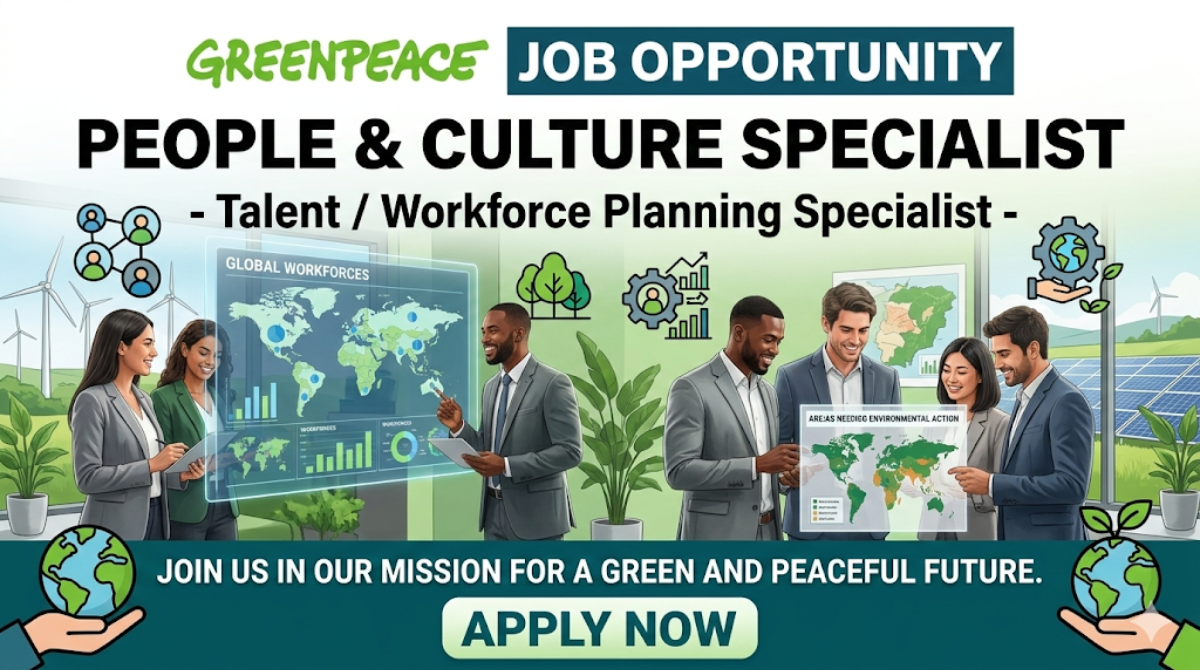People & Culture Specialist Greenpeace working environment