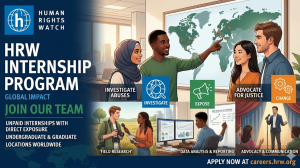 HRW Development & Outreach Intern Stockholm working environment