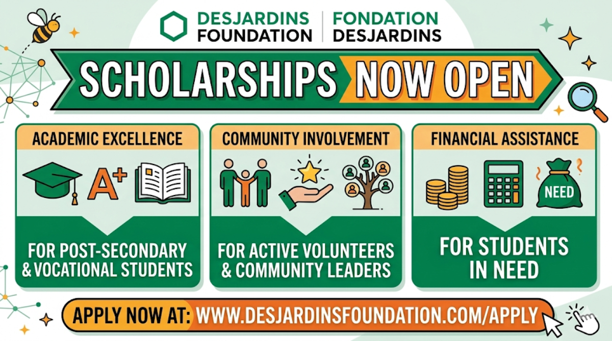 Desjardins Foundation scholarships 2026 working environment