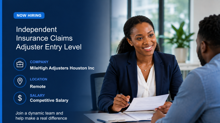 claims adjuster entry level — training and support provided