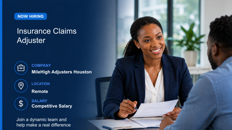 Insurance Claims Adjuster — investigating a damaged property