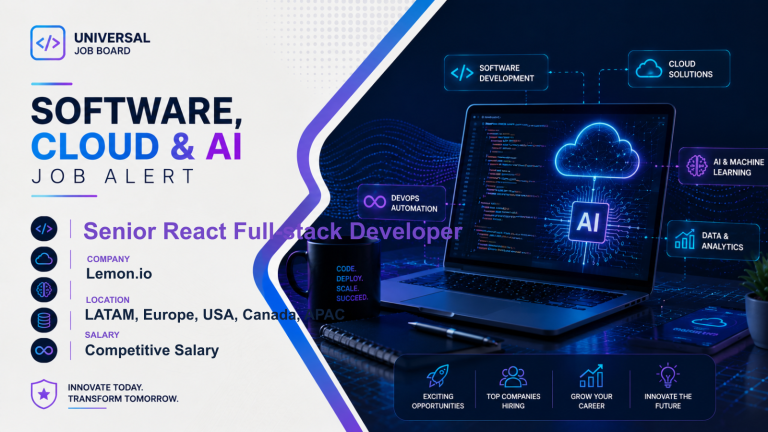 Senior React Full-stack Developer — remote software engineering role